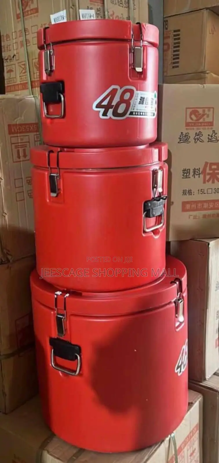 Commercial Red Insulated Food and Beverage Dispenser
