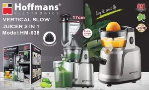Hoffmans Electronics Vertical Slow Juicer 2 in 1 - Model: Hm-638