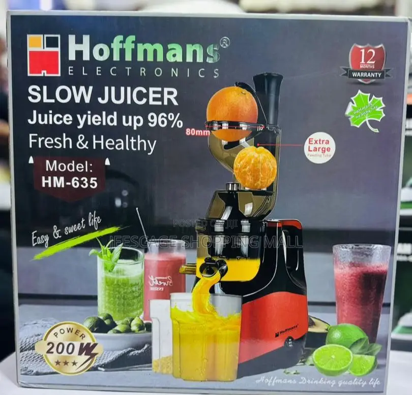 Hoffmans Electronics Vertical Slow Juicer 2 in 1 - Model: Hm-638