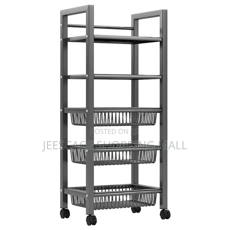 New -Tier Rolling Kitchen Storage Cart With Baskets
