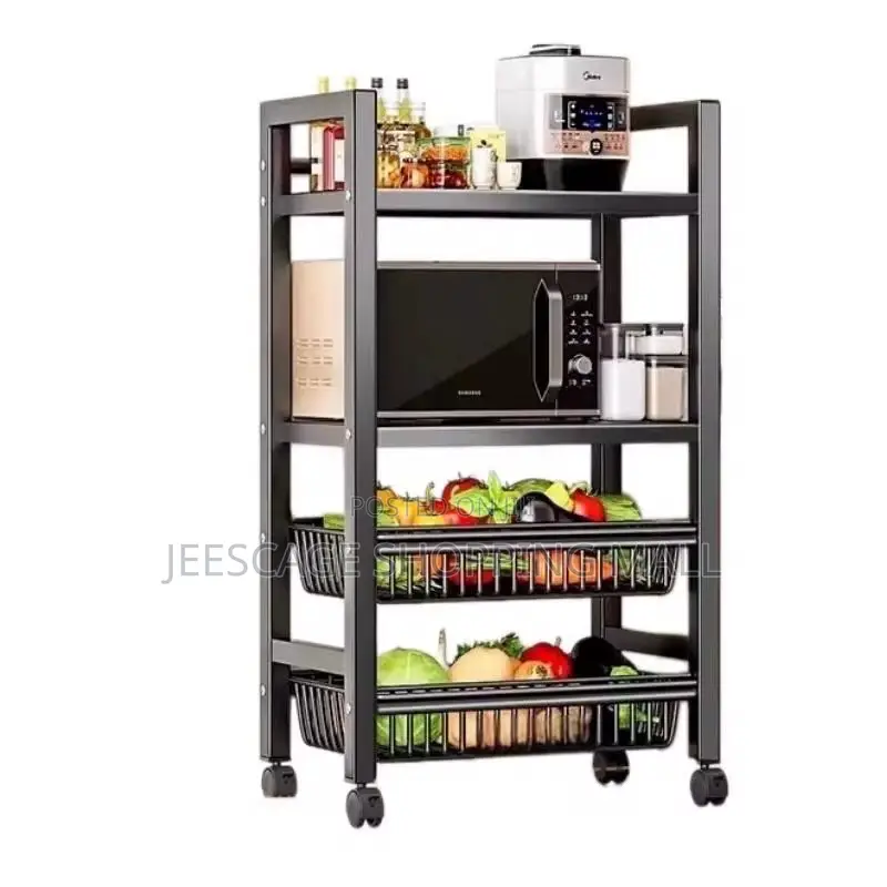 New -Tier Rolling Kitchen Storage Cart With Baskets