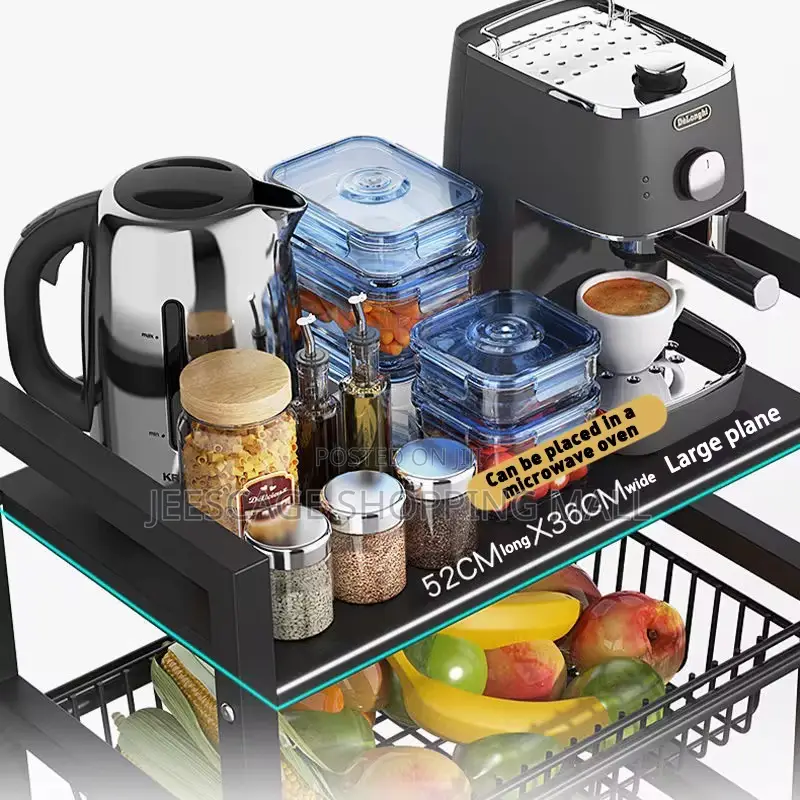 New -Tier Rolling Kitchen Storage Cart With Baskets