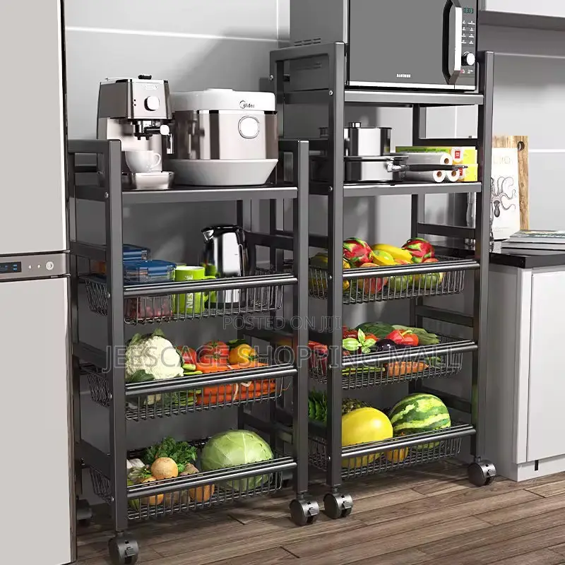 New -Tier Rolling Kitchen Storage Cart With Baskets