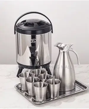 Royal Stainless Steel Food Beverage Serving Set With 6l Dispenser