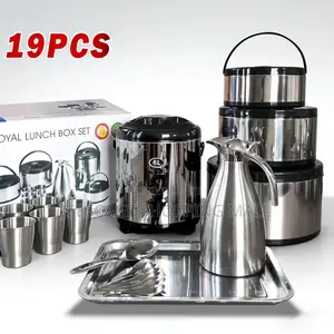 Royal Stainless Steel Food Beverage Serving Set With 6l Dispenser
