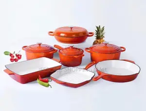 Premium Enameled Cast Iron Cookware Bakeware Set