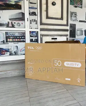 Sleek TCL 50 Inches Qled Smart Google Television(Black) 