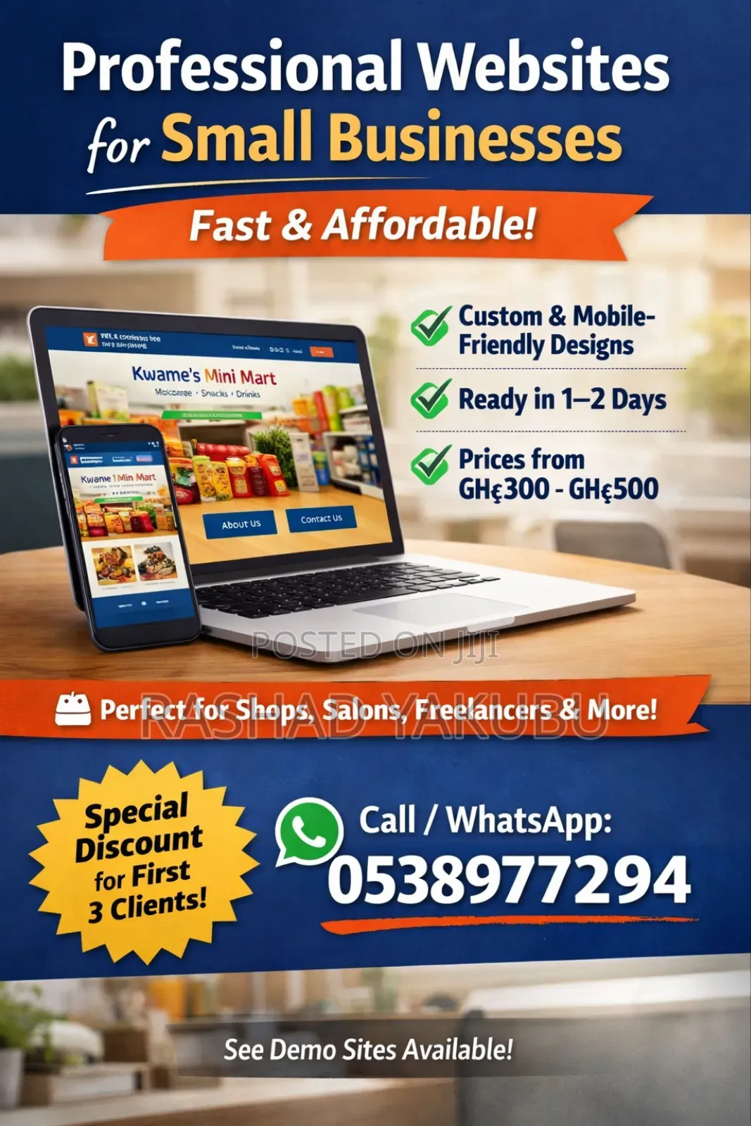 Professional Websites for Small Businesses – Fast Affordable!