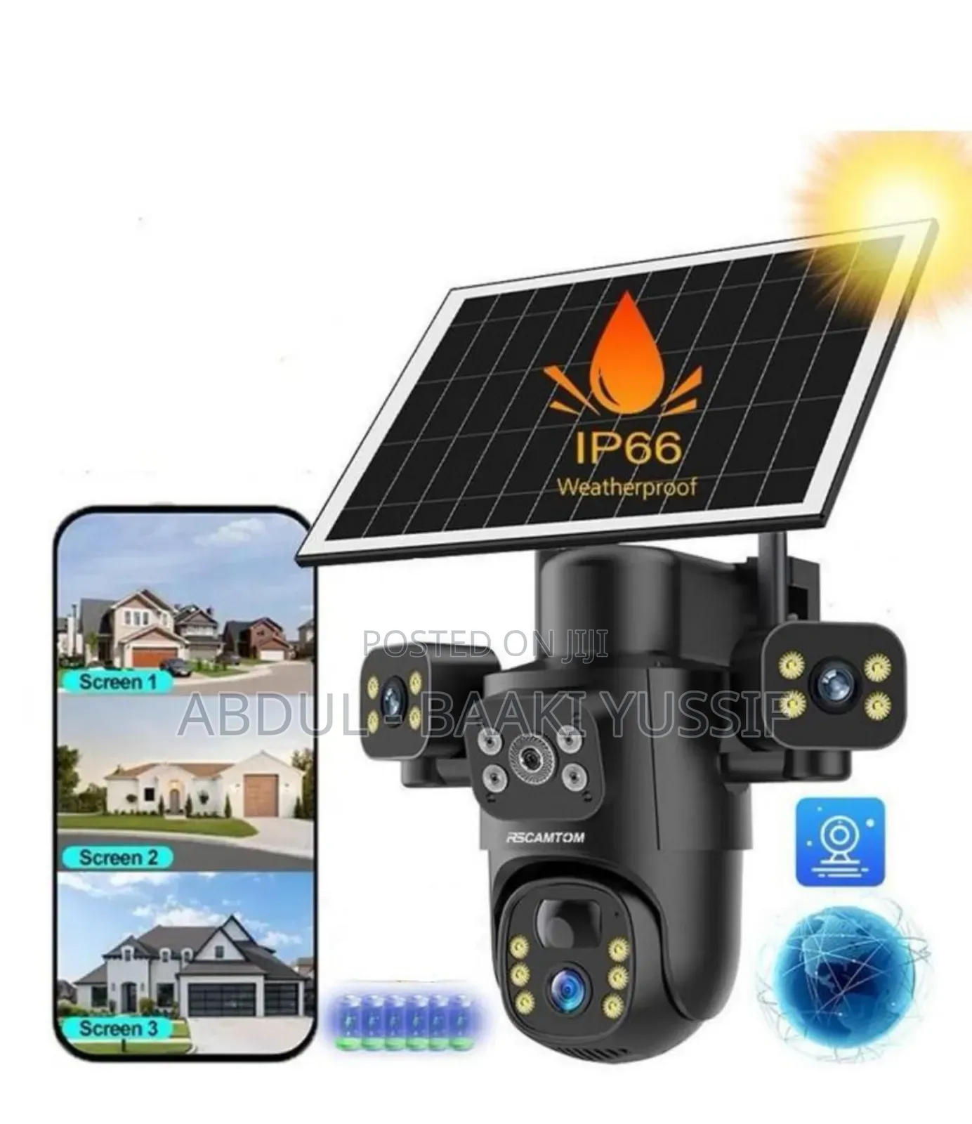 15mp 4g Solar Security Camera – Triple Lens With Full Coverage
