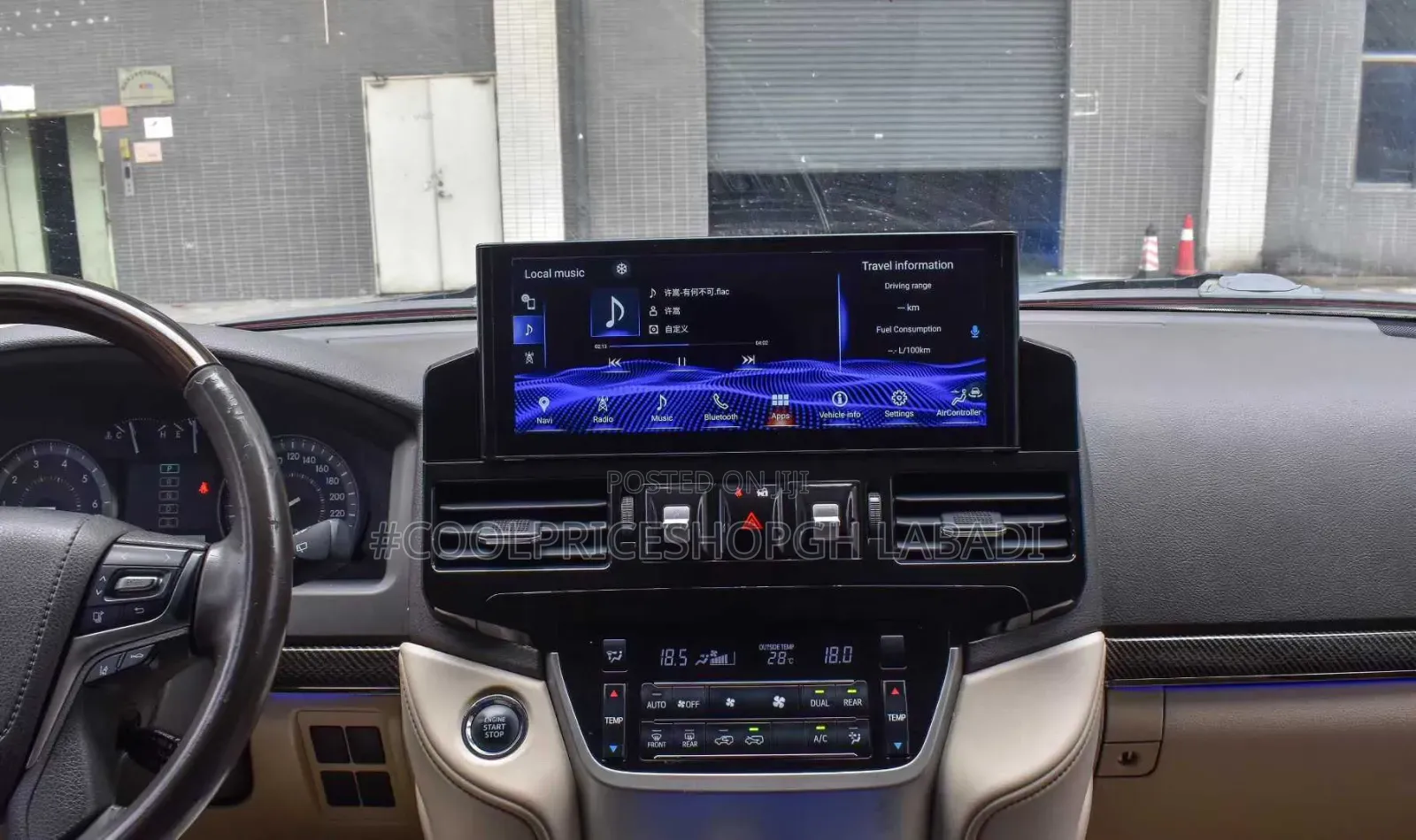 12.3inch Toyota Land Cruiser New Air Vent With Multimedia Player