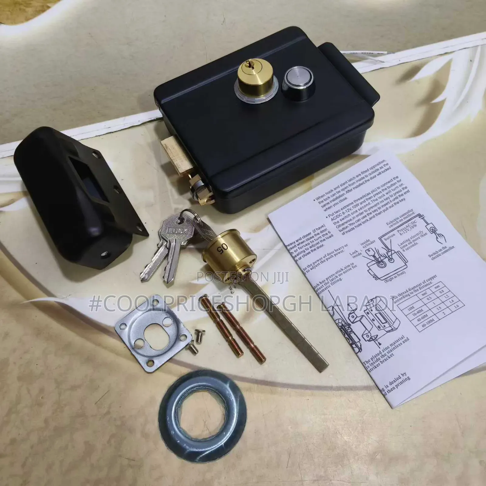 Gate Door Key Push Lock
