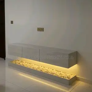 6feet Tv Unit Come Pebbles and Led Light