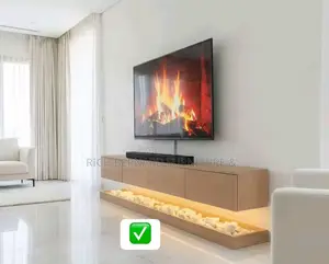 7feet Tv Unit Come With Pebbles and Led Light With Free Installation