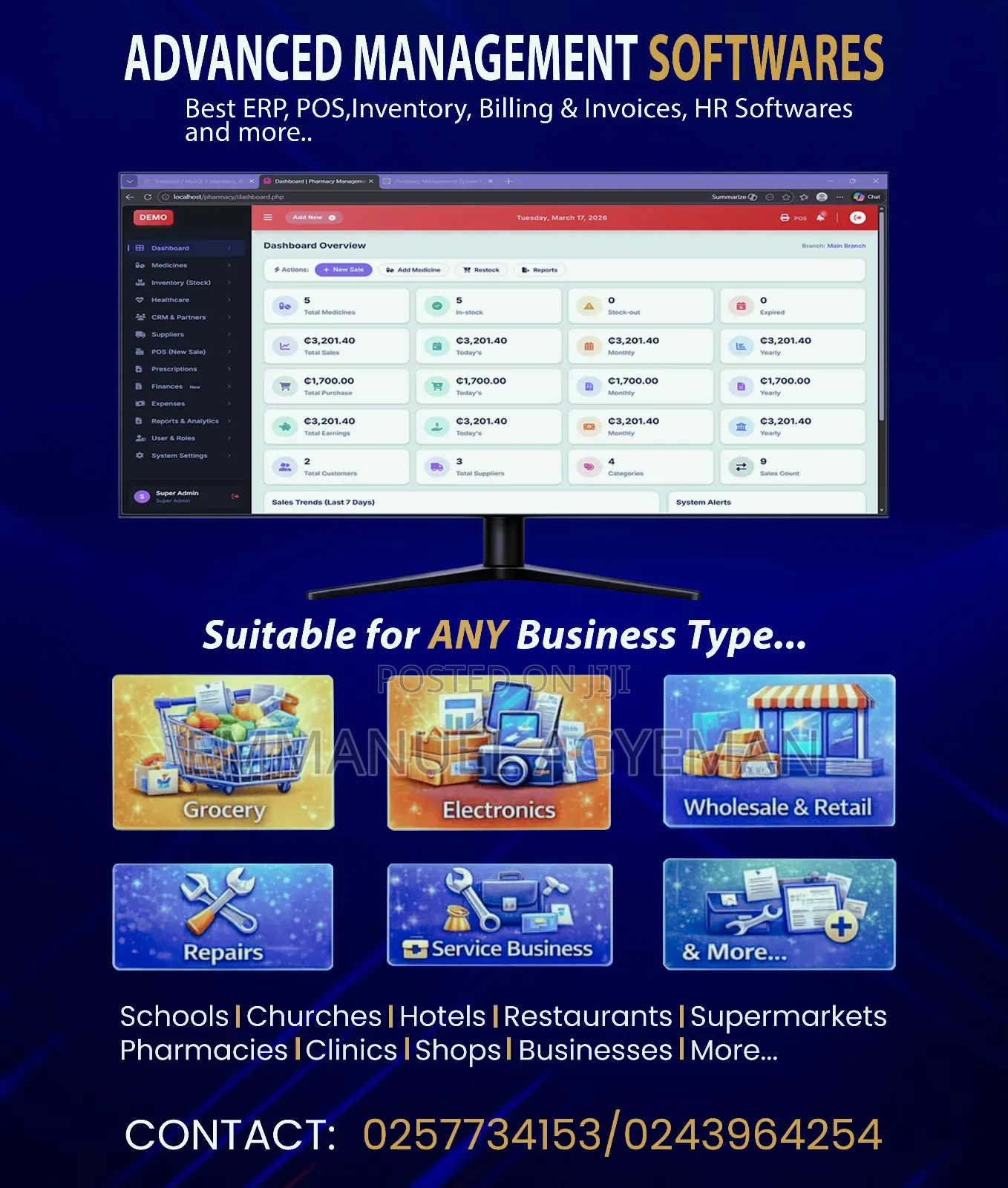 Management System Softwares And Websites For Businesss And Companies.