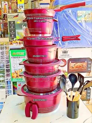 Cookware - 22pcs Lefon Cookware Set + Grill + Ladles