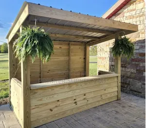 Outdoor Wooden Bar Pergola