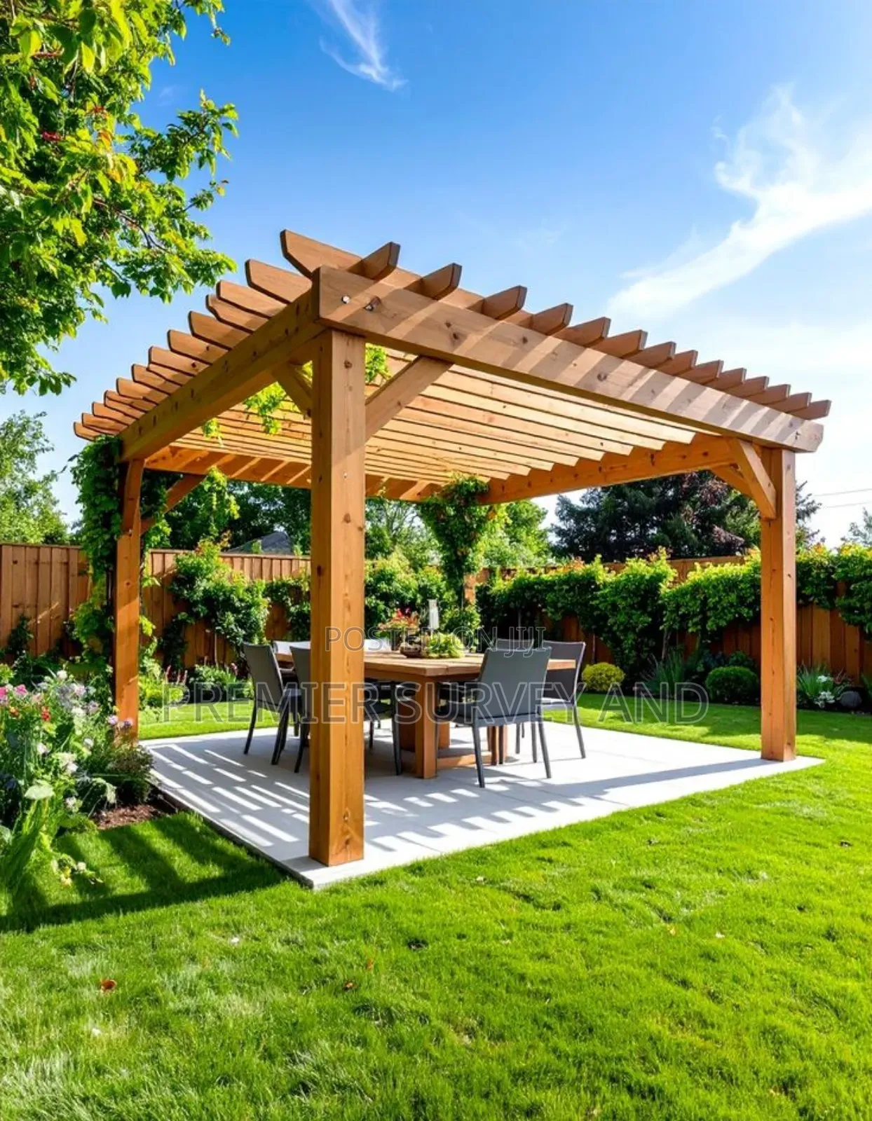 Wooden Pergola For Outdoor Relaxation