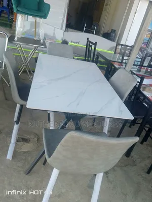 Marble Dining Table and Four Chairs