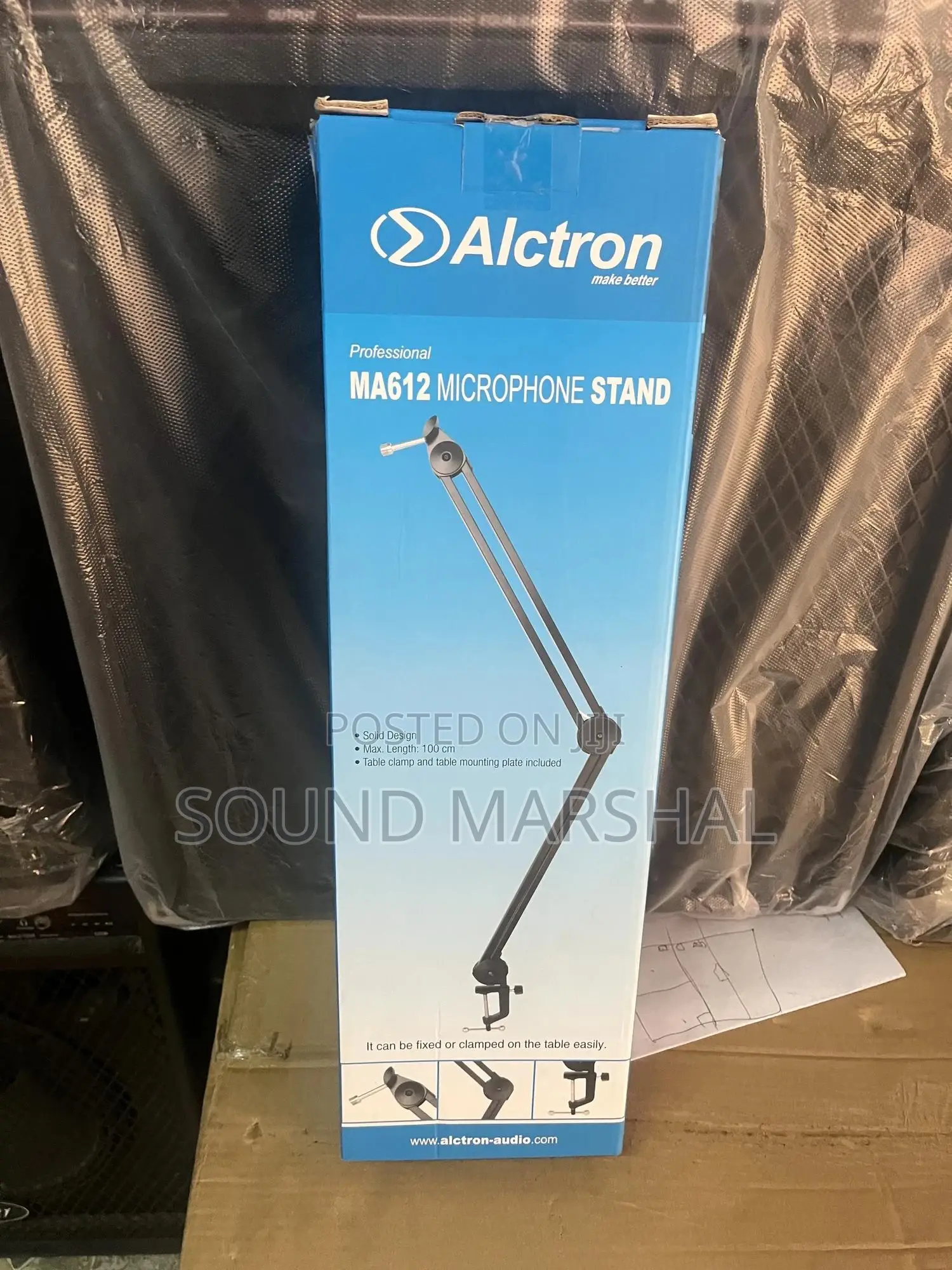 Studio Clamp Microphone Stand Alctron Ma612