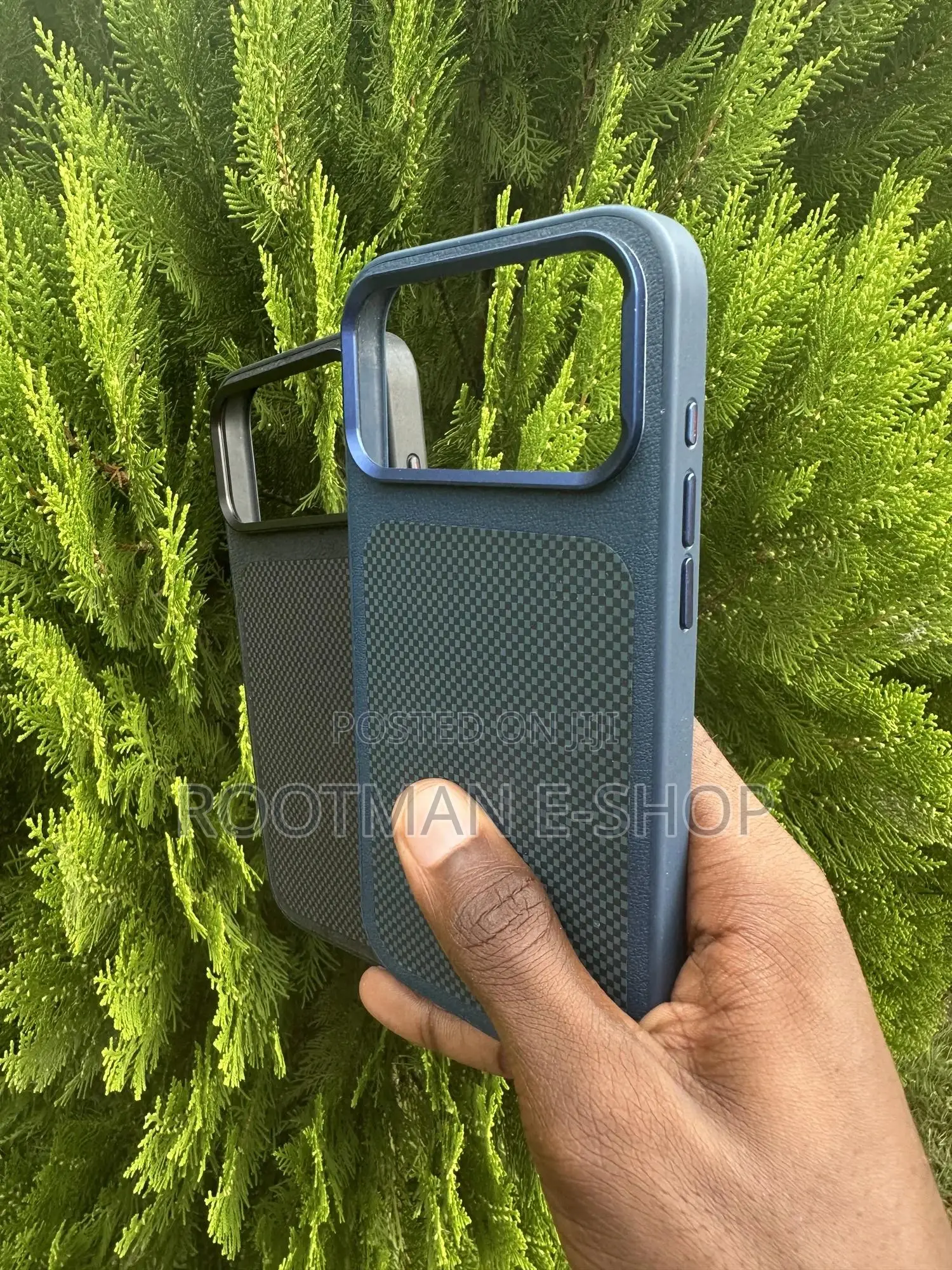 Vegan Leather Case for iPhone 17 Pro Max With Carbon Fiber Insert,