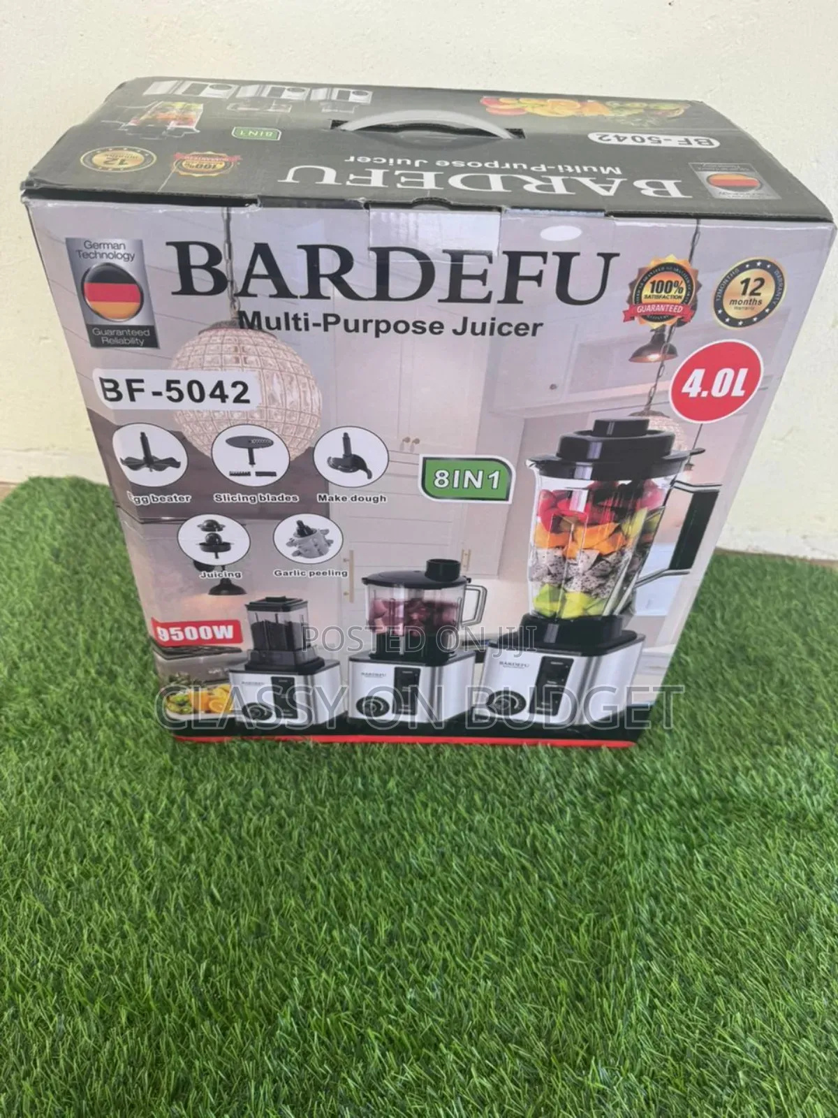 Barfedu 8 in 1 Blender With Stainless Steel Base