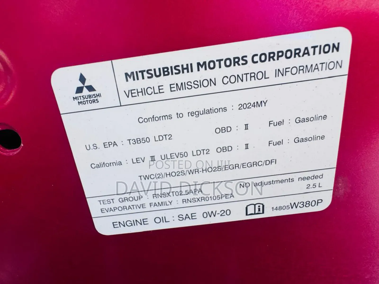 Mitsubishi Outlander Sport SE 2024 Burgundy