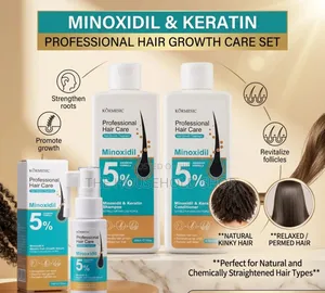 5% Minoxidil Keratin Hair Growth Treatment Set