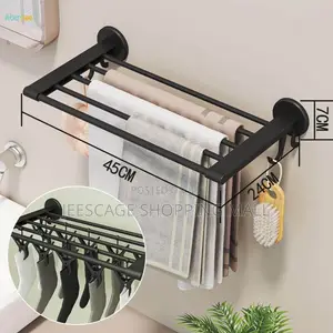Shower Shelf Towel Organizer Wall Mount Stylish Shower Towel Rack