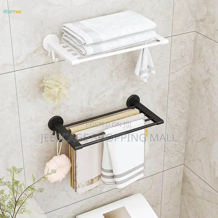 Shower Shelf Towel Organizer Wall Mount Stylish Shower Towel Rack