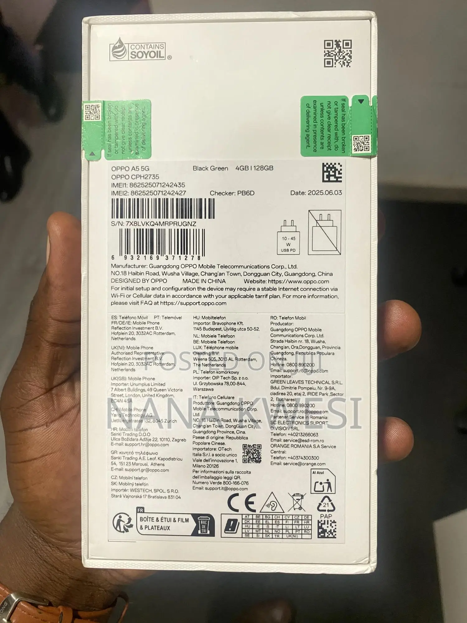 New Oppo A5 5G 128 GB Black