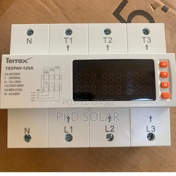 3 Phase Voltage Current Protector 125a
