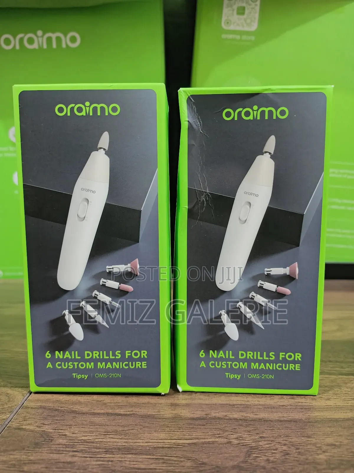 Oraimo Tipsy 6 Nail Drills 2-Speed Dual Rotation Manicure Set