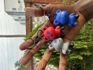 Anime Doll Cool Gradient Bear Keychain Cute Bag Pendant