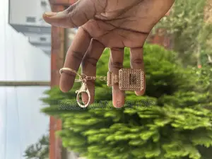 Diamond Perfume Bottle Keychain | Metal Bag Pendant Car Accessory