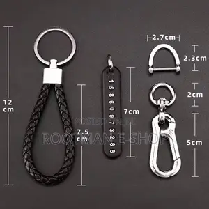 Anti-Lost Phone Number Plate Pendant Car Keychain Key Ring Keyring