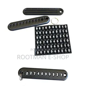 Anti-Lost Phone Number Plate Pendant Car Keychain Key Ring Keyring