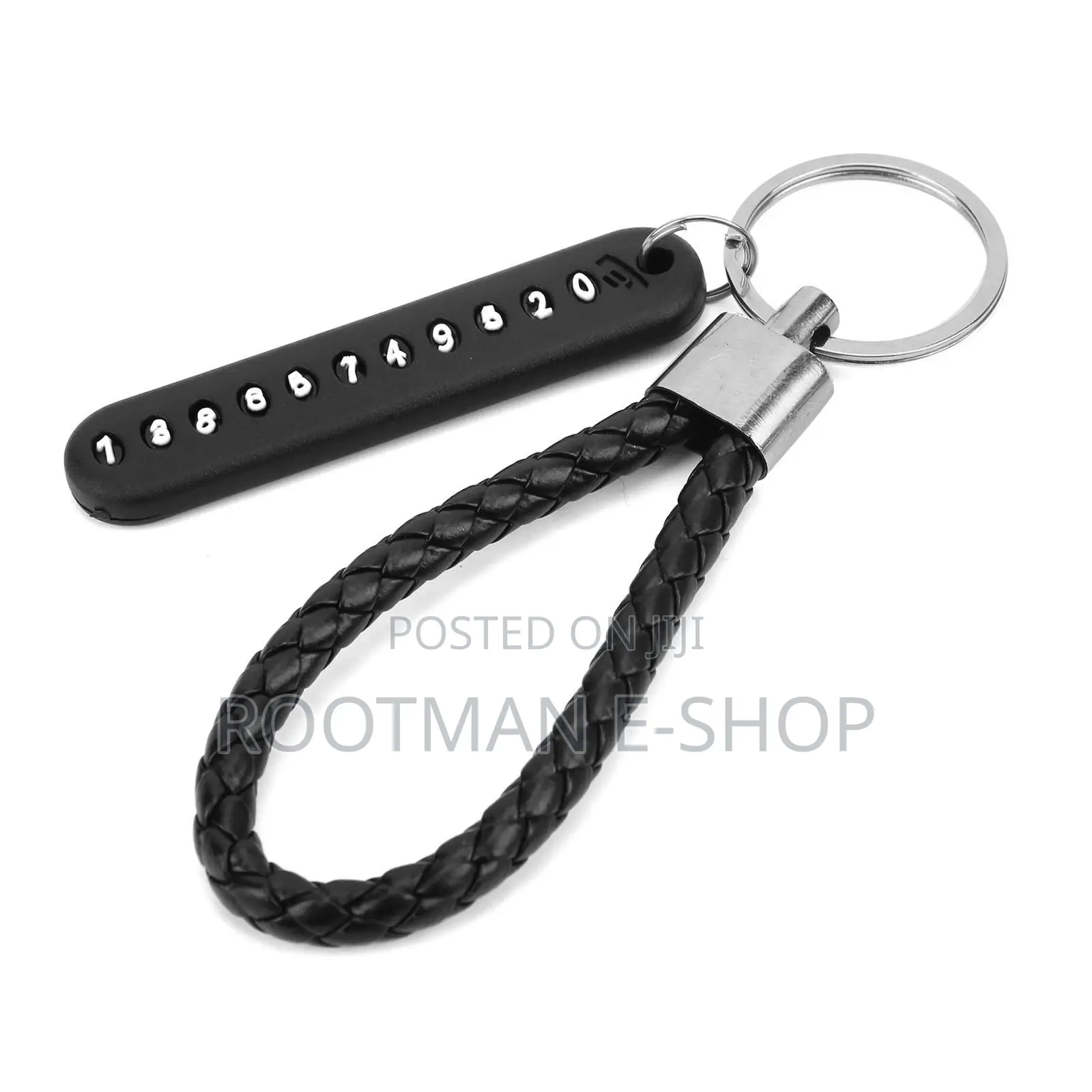 Anti-Lost Phone Number Plate Pendant Car Keychain Key Ring Keyring