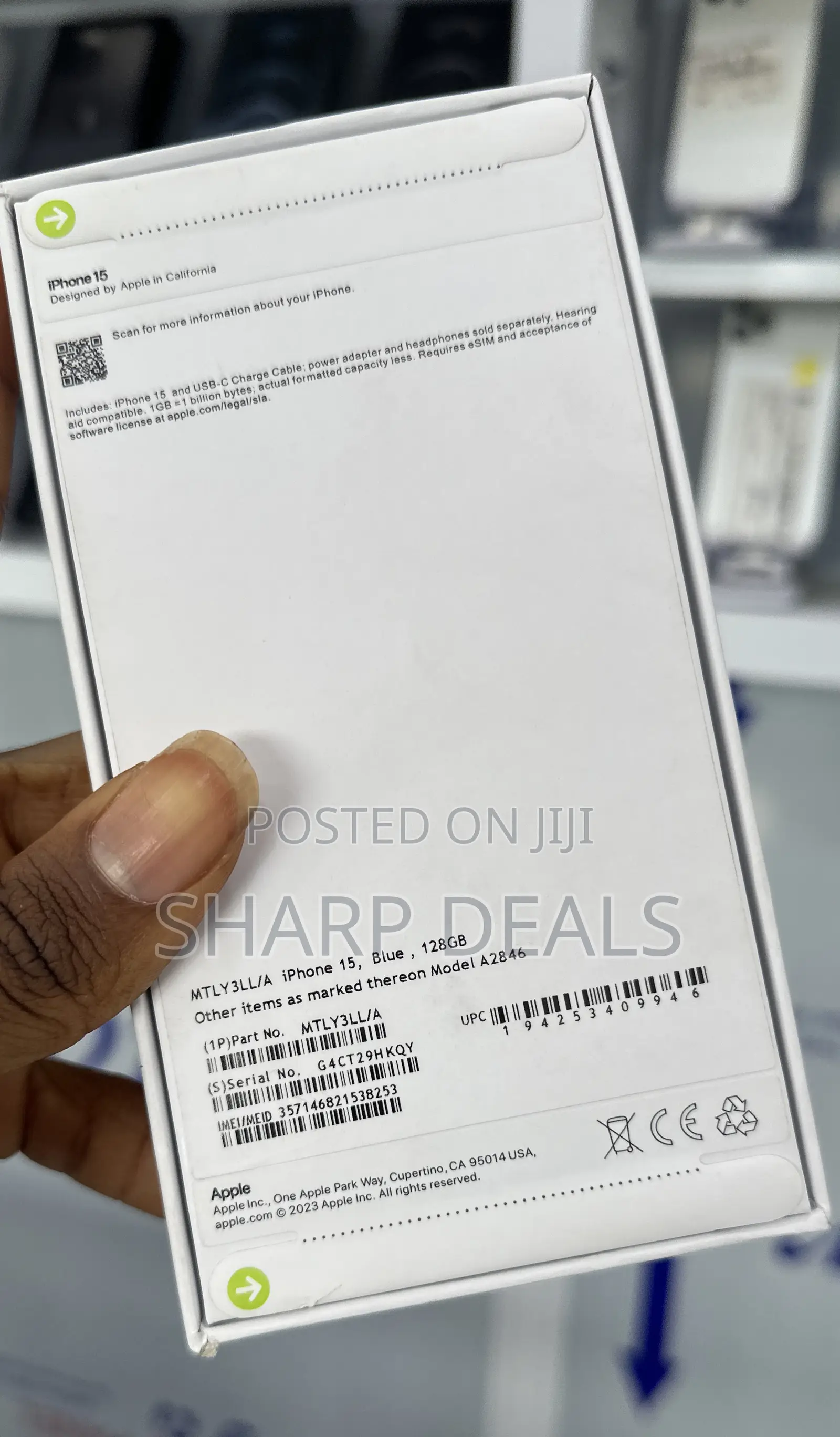 New Apple iPhone 15 128 GB Blue
