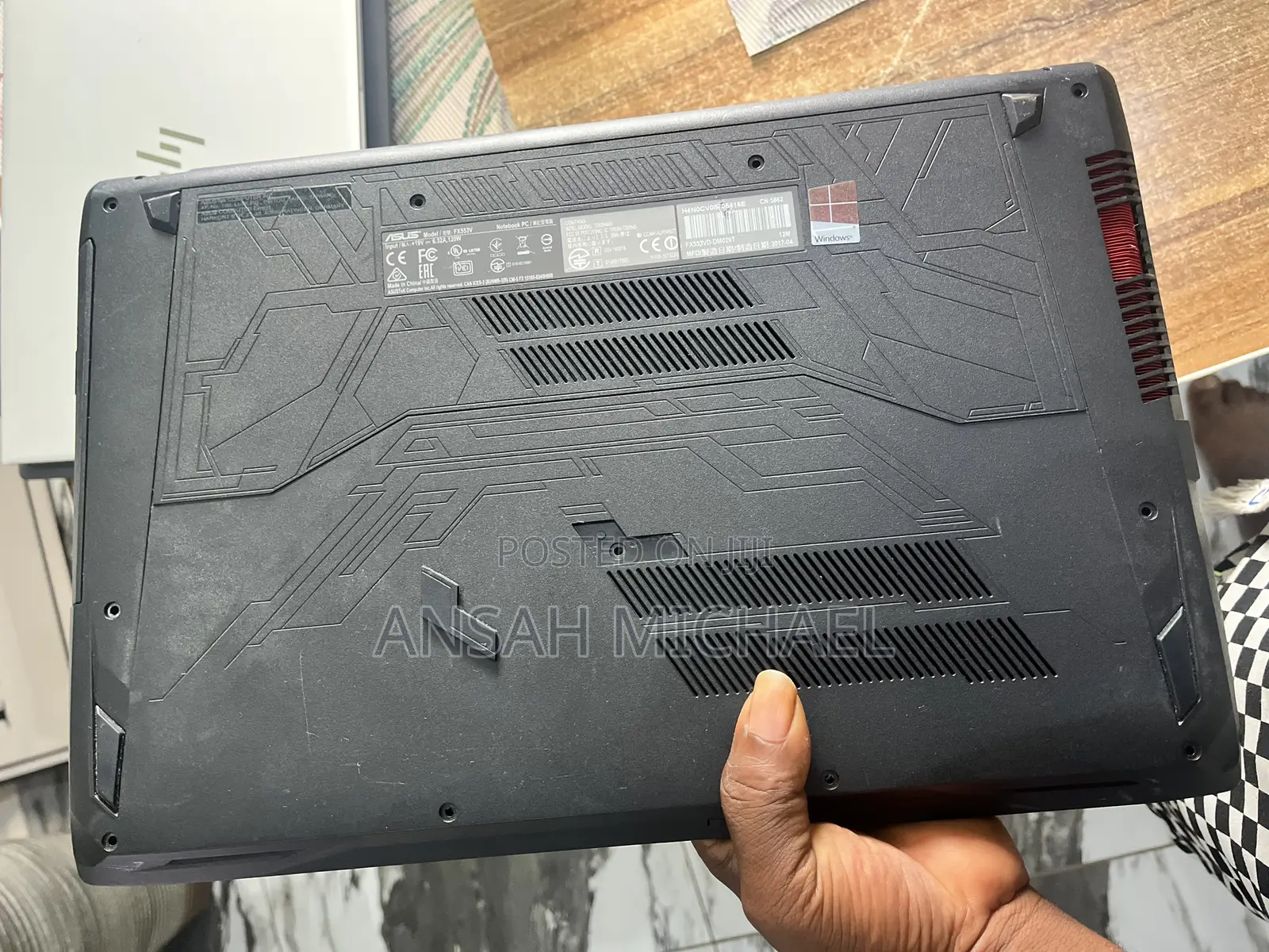 Laptop Asus FX553VD 16GB Intel Core i7 SSD 256GB
