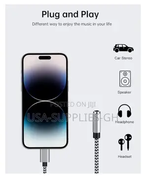 Haoano 3.5mm Aux Cord Female to Lightning Adapter From Usa
