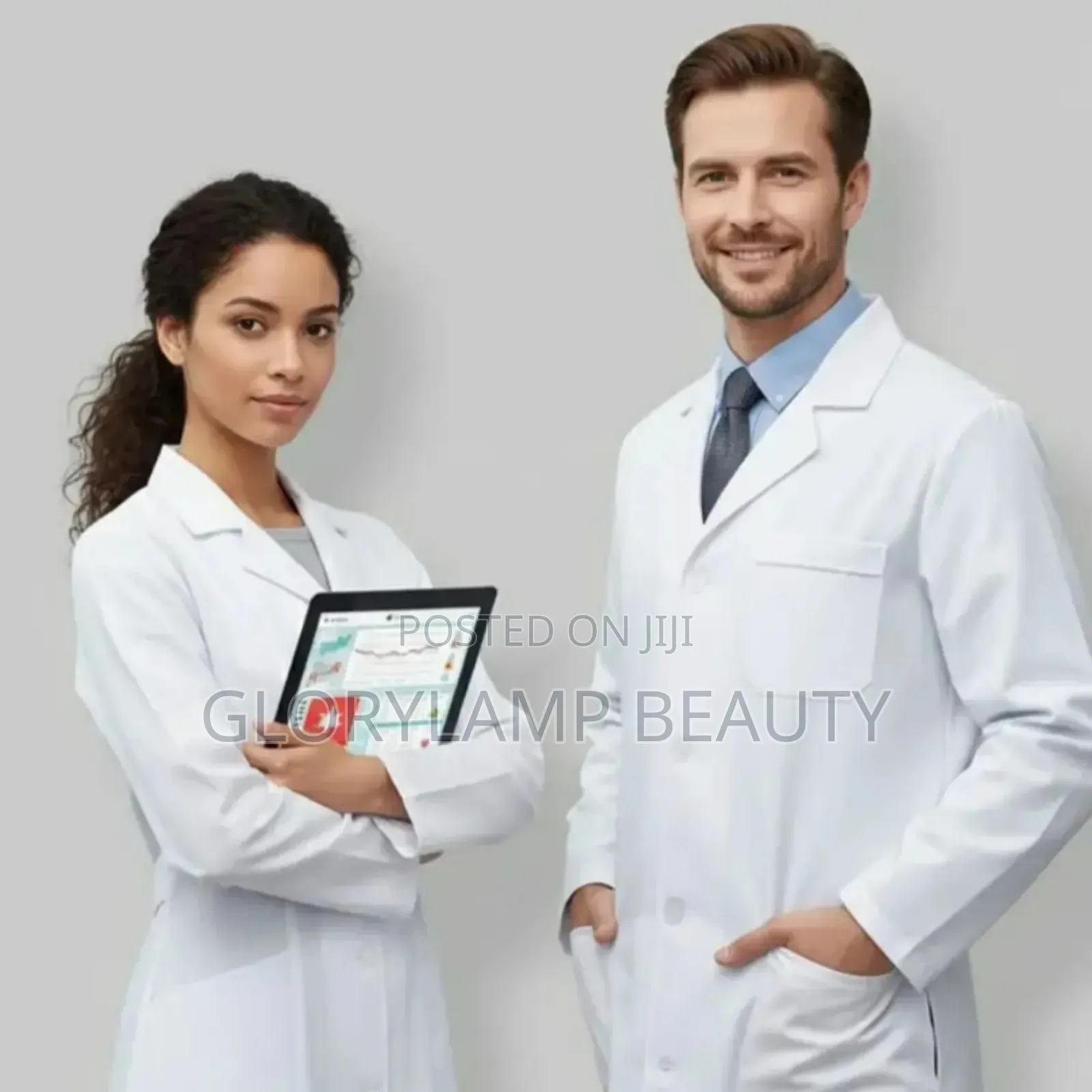 Unisex Professional White Lab Coat – For Doctors, Nurses Students