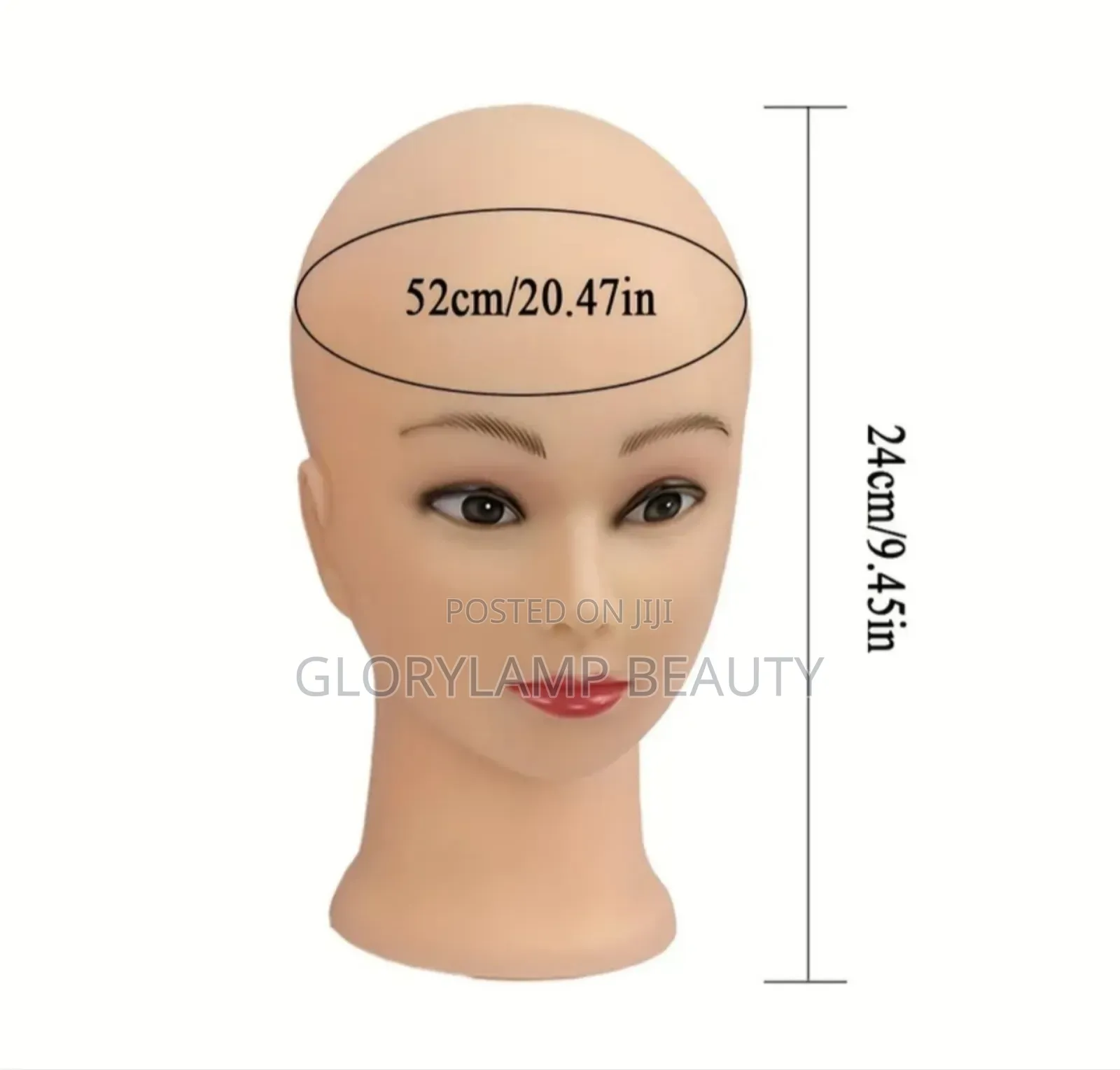 Professional Bald Mannequin Head for Wig Making-Soft PVC Training Head