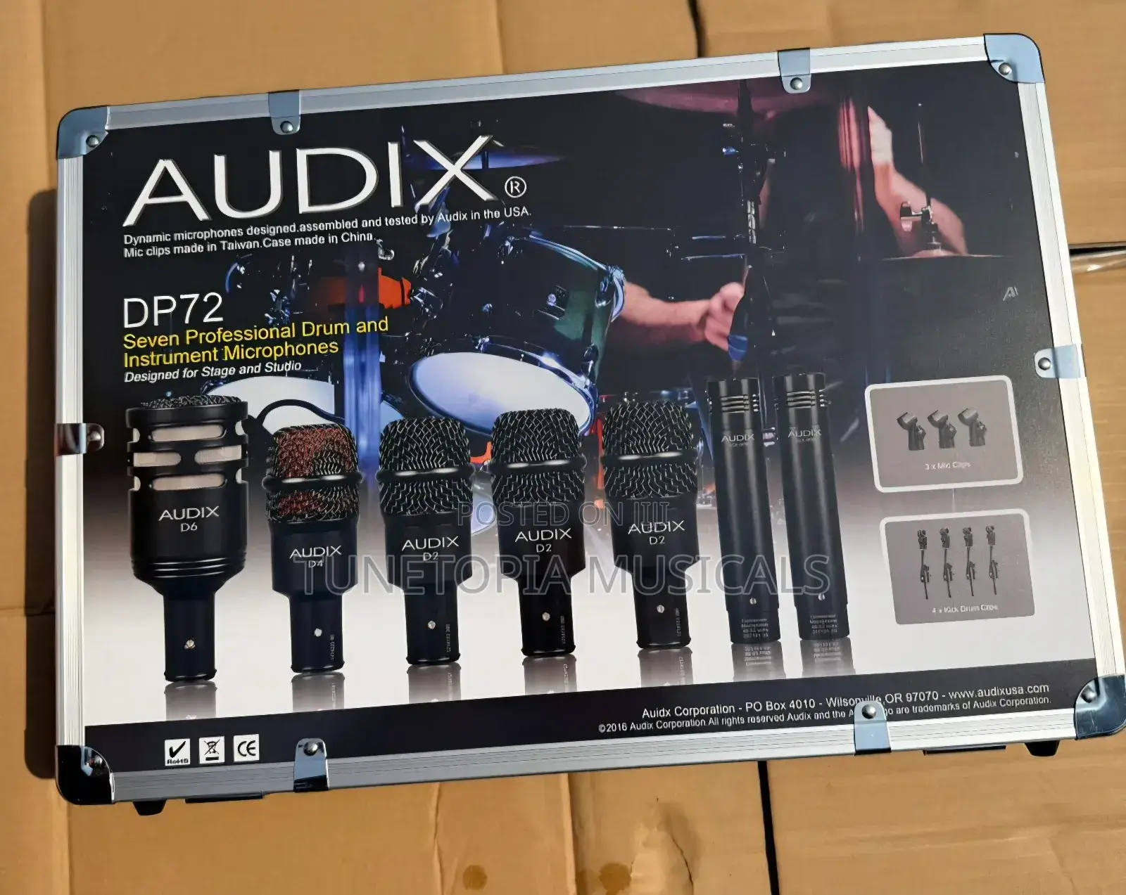 Audix Dp7 7-piece Drum Microphone Package In Its Carrying Case.