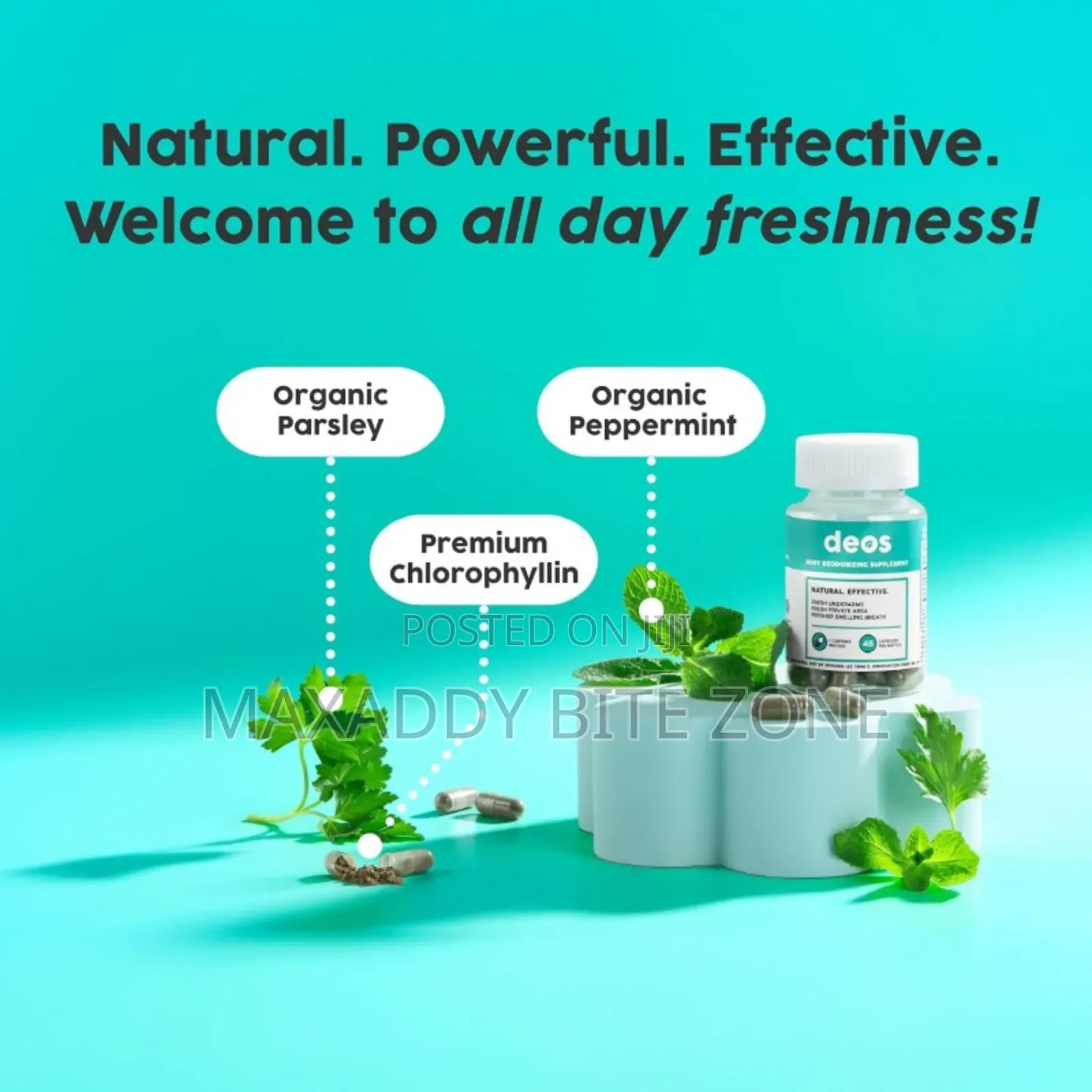 30 Capsules Natural Odor Control Chlorophyll Pills for Freshness