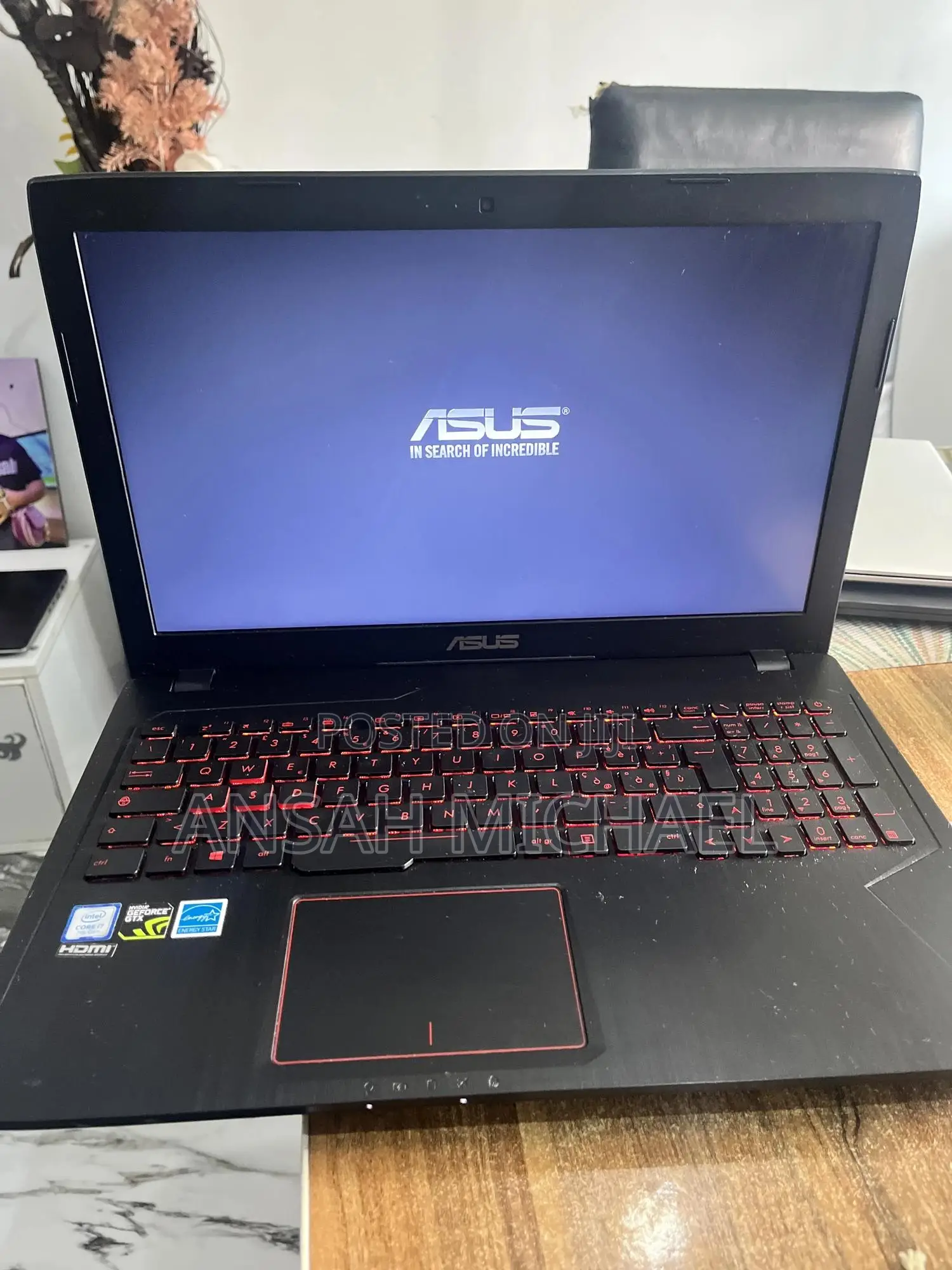 Laptop Asus FX553VD 16GB Intel Core i7 SSD 256GB