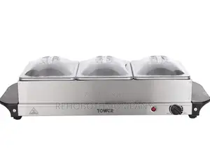 Tower Three Tray Buffet Server and Plate Warmer