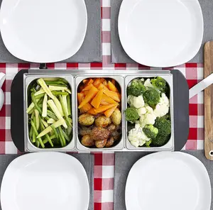 Tower Three Tray Buffet Server and Plate Warmer