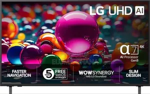 Lg 50-Inch Ultra Hd Cool Led Panel With a 60hz Native Refresh Rate.