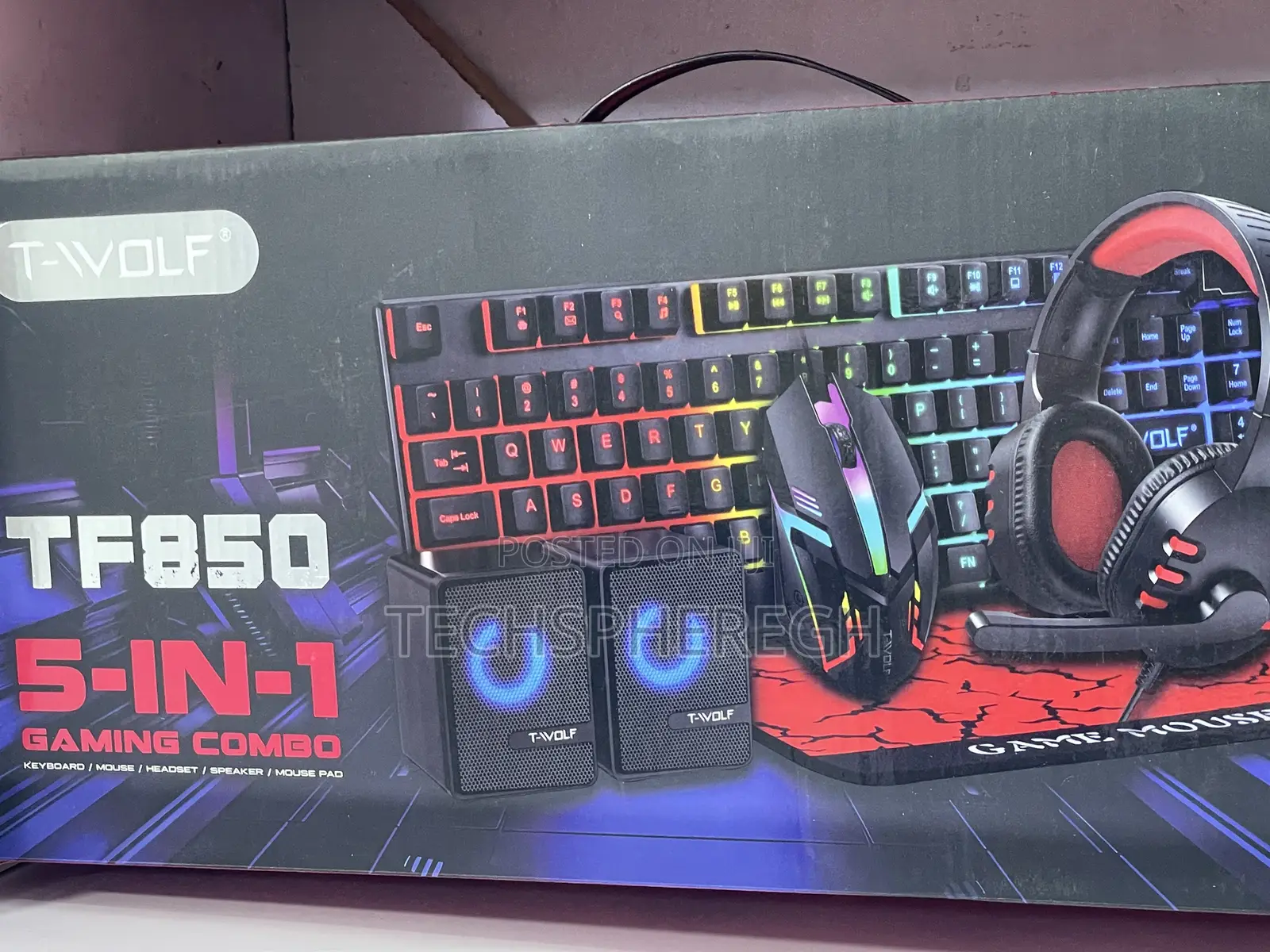 Full Gaming Set: RGB Keyboard, Mouse, Headset, Speakers Pad
