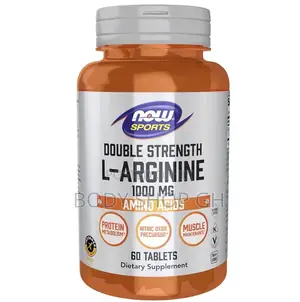L-Arginine Double Strength 1000mg, Nitric Oxide Precursor 60 Tabs